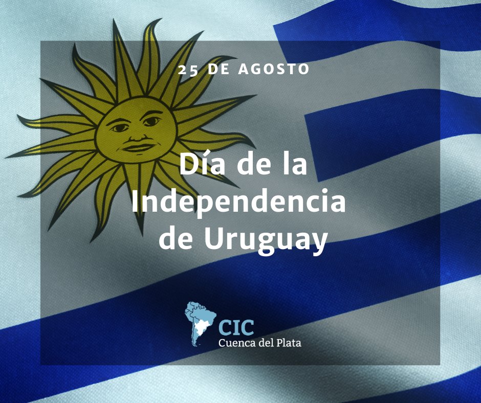 El Comité Intergubernamental Coordinador de los Países de la Cuenca del Plata (CIC) saluda al pueblo de la República Oriental del Uruguay en el bicentenario de su independencia. 🇺🇾
#CuencaDelPlata