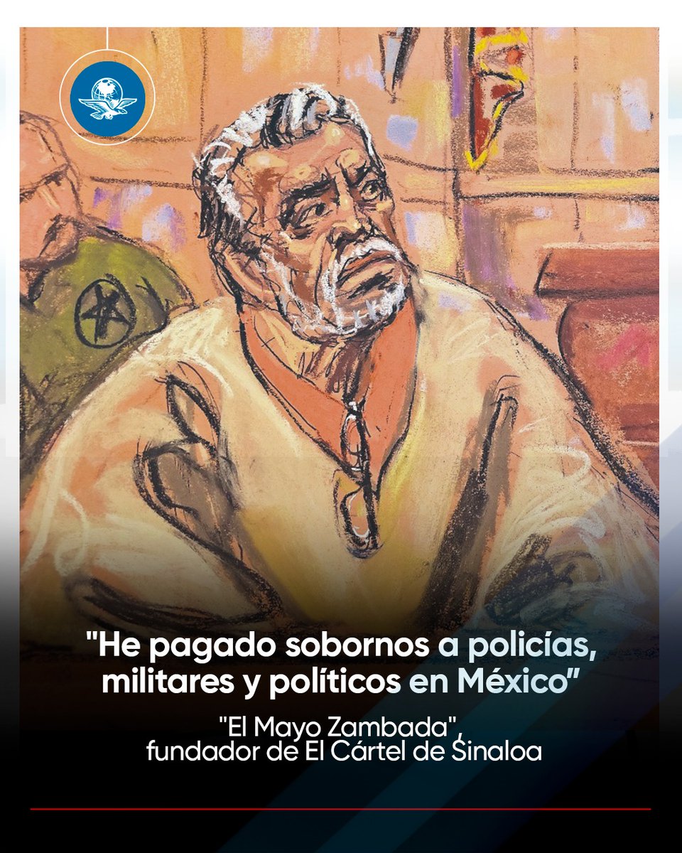 🚨 #ÚLTIMAHORA | "El Mayo" Zambada señala que el Cártel de Sinaloa alentó la corrupción en México al pagar a policías, militares y políticos que le permitieron operar libremente en México eluniversal.com.mx/mundo/audienci…