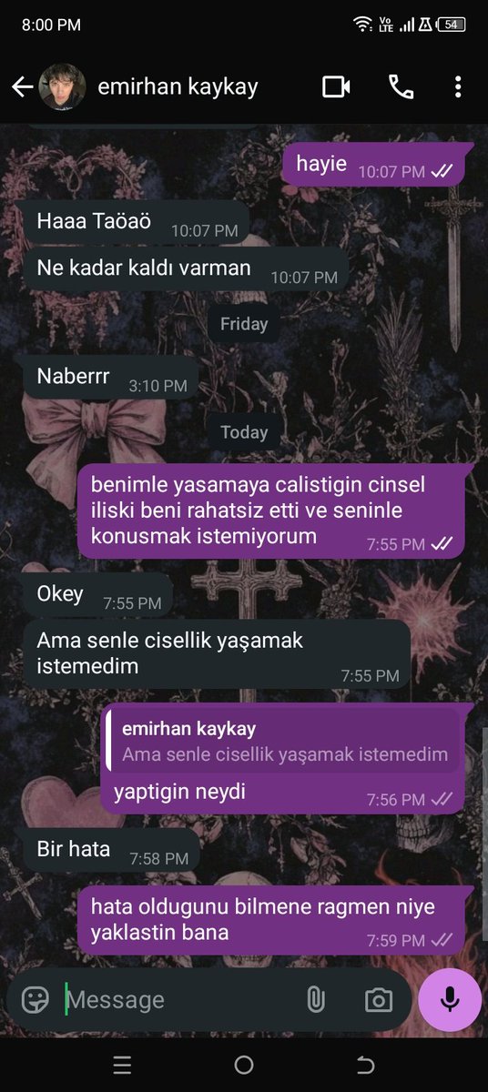 Iğrenç yorumlariniz size kalabilir.