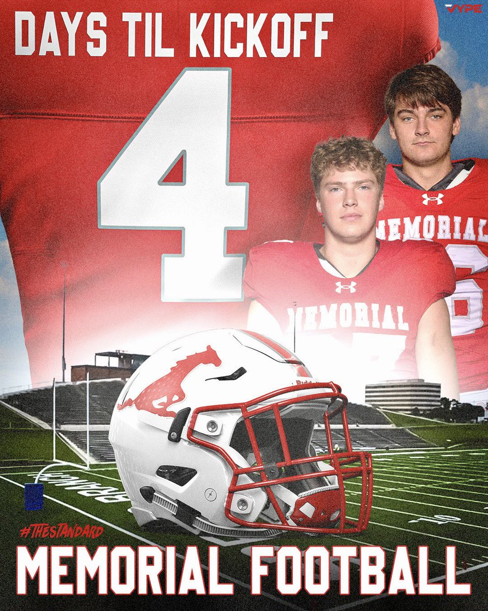 Memorial Mustang Football 🏈 Countdown…T - minus 4 😤 #THESTANDARD  #NewEra #MustangMonday