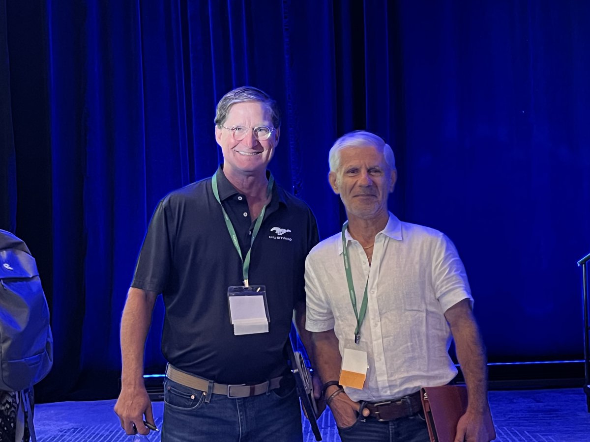 AutoGraphicsInc's tweet image. “Enjoying having the opportunity to meet up with Soutron Global clients like Ted Ryan from the Ford Heritage Archives at the #SAA2025 conference.” Pictured Ford’s Ted Ryan and Soutron Global CEO Tony Saadat.