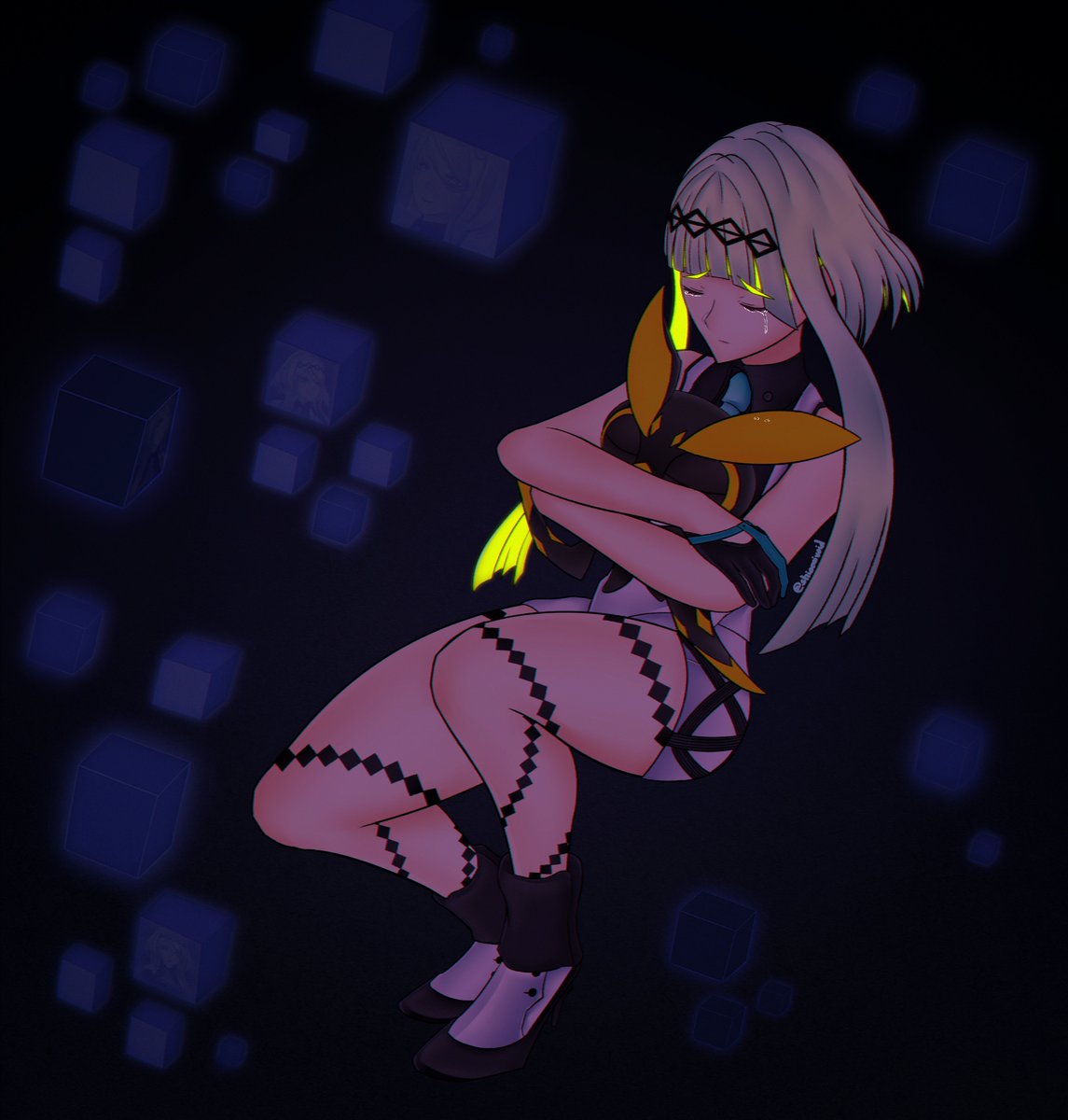 shiomivoid's tweet image. ringo &amp;amp; mimi (bad ending) 
#soulhackers2 #ソウルハッカーズ2 #atlusfaithful