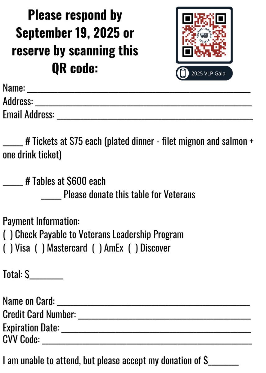 Get your tickets today for VLP's annual Gala on Friday, October 10th at the Rivers Casino!  Our guest speaker is Bethel Park native, Marine Veteran, and Paralympic Athlete, Eric McElvenny!

Get your tickets today: classy.org/event/vlp-annu…

#WeAreVLP