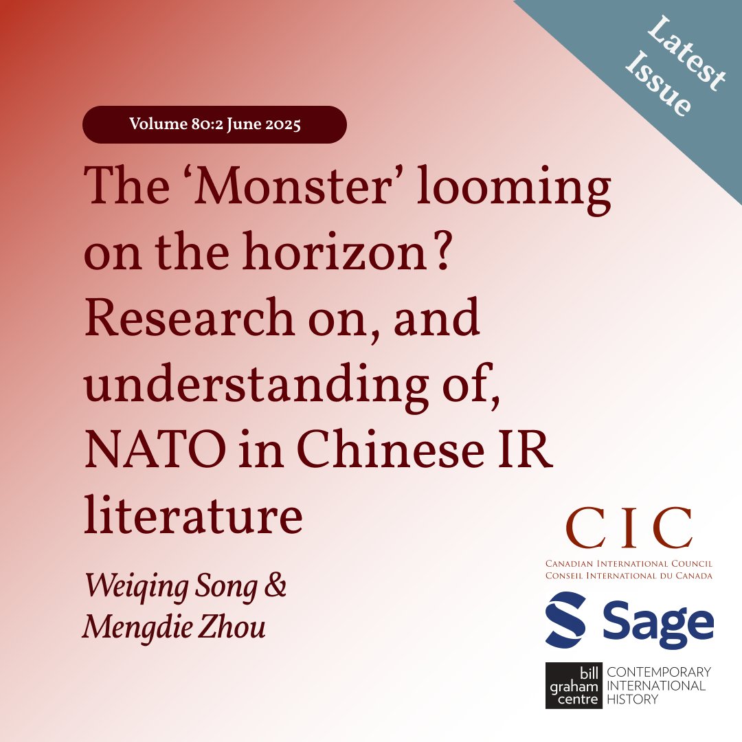 Intl_Journal's tweet image. How is NATO viewed in Chinese IR scholarship? New study by Song &amp;amp; Zhou: doi.org/10.1177/002070…