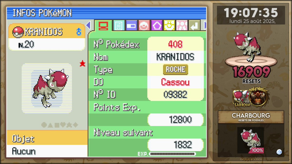 CASSOUxSHiiNEY's tweet image. ✨Kranidos est enfin shiny après 16&apos;909 resets (en x1) !

Je suis encore sur le cul, il m&apos;a tellement surpris, je ne l&apos;attendais même plus, j&apos;ai pas les mots. 🥹

Il représente Garrosh sur mon Projet WoW et compte pour la LDO et tombe pendant la #FossilWeek . Il est parfait.
