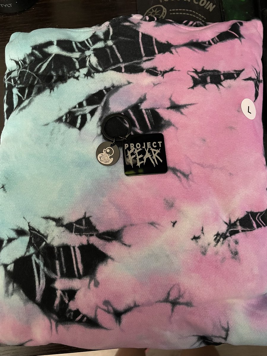 Me &amp; the hubs got some <a href="/ProjectFearX/">Project Fear</a> gear finally 😁 loving them! Great quality on everything &amp; big bonus supporting our favorite 👻 hunters