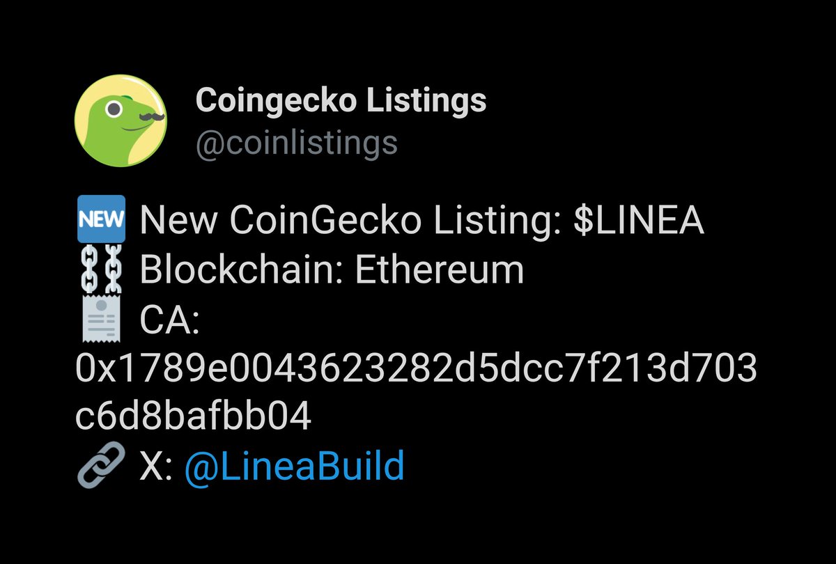 somETHingLinea's tweet image. $Linea recently got listed on @coingecko 👀 

Now we are waiting for listing announcements from big CEX, which should be very close especially after the hints from @binance and other exchanges. 

This listing will probably be on the first day of the launch, to push the TGE and…