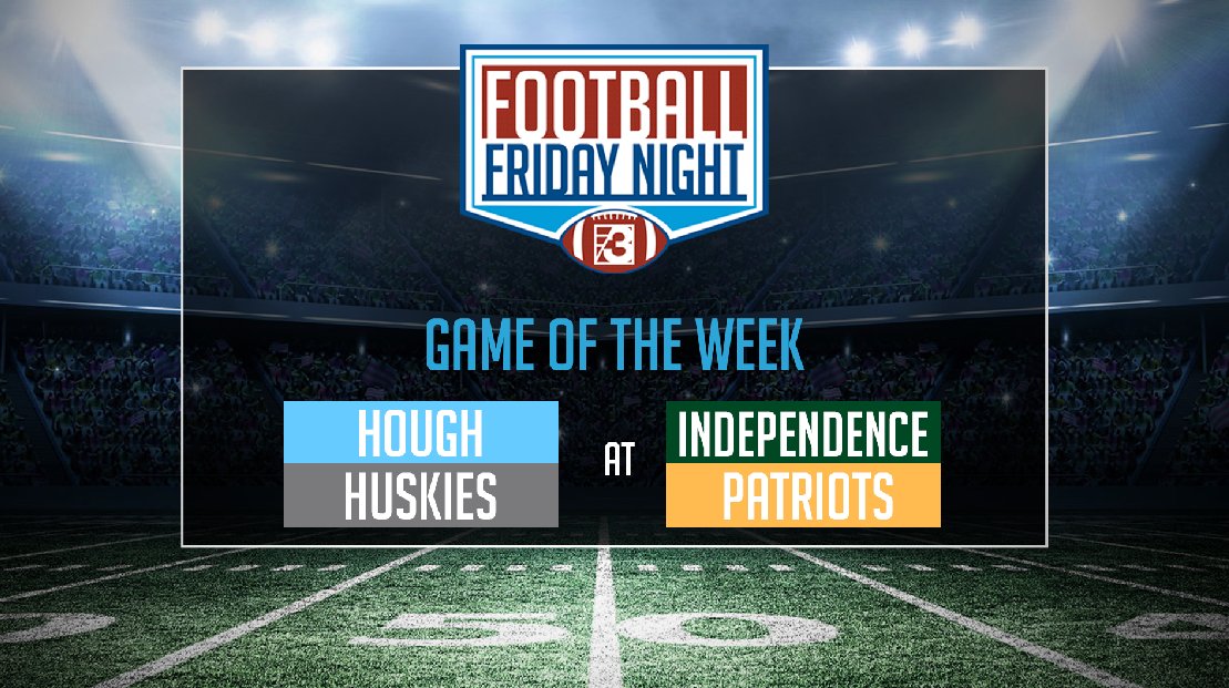 Nate Wimberly WBTV (@natewimberly) on Twitter photo The FFN Game of the Week for Friday is Hough at Independence. Coach Baker of Hough said the Huskies are the "Kings of the Queen City" after Friday's win... well, the Patriots will have something to say about that. Can't wait for this one. <a href="/WBTV_Sports/">WBTV_Sports</a> <a href="/BigIFootball/">Independence FB</a> <a href="/HoughFB/">Hough Football</a> The FFN Game of the Week for Friday is Hough at Independence. Coach Baker of Hough said the Huskies are the "Kings of the Queen City" after Friday's win... well, the Patriots will have something to say about that. Can't wait for this one. <a href="/WBTV_Sports/">WBTV_Sports</a> <a href="/BigIFootball/">Independence FB</a> <a href="/HoughFB/">Hough Football</a>