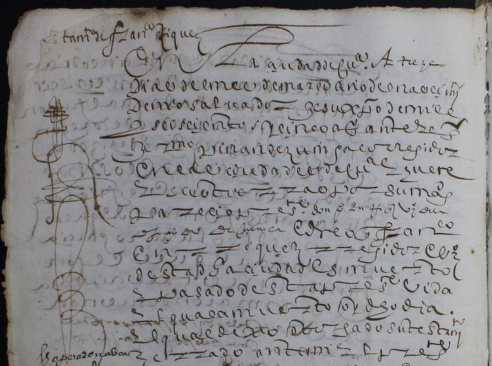 La letra procesal encadenada es inconfundible al estar ejecutada de forma rápida y con las letras de sucesivas palabras ligadas.