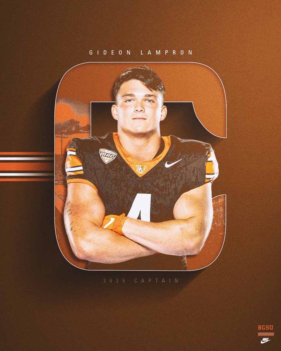 BGSU Football (@bg_football) on Twitter photo Captain: <a href="/EspnGideon/">Gideon ESPN Lampron</a> πͺ Captain: <a href="/EspnGideon/">Gideon ESPN Lampron</a> πͺ