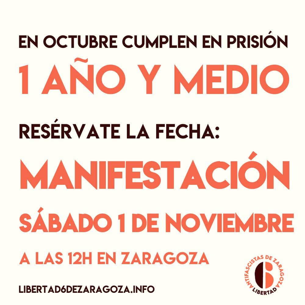 Adolfo Allué Blasco (@allueadolfo) on Twitter photo Ahí siguen en la cárcel. El Gobierno de Progreso dando por buenos los montajes policiales y judiciales. No los indultan, como tampoco a Las 6 de La Suiza. <a href="/6delaSuiza/">6 de la Suiza</a> <a href="/Libertad6Zgz/">Libertad 6 de Zaragoza</a> Ahí siguen en la cárcel. El Gobierno de Progreso dando por buenos los montajes policiales y judiciales. No los indultan, como tampoco a Las 6 de La Suiza. <a href="/6delaSuiza/">6 de la Suiza</a> <a href="/Libertad6Zgz/">Libertad 6 de Zaragoza</a>