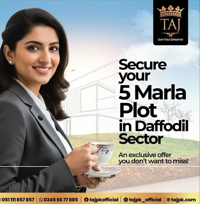 Your dream home starts with the right location. 🏡

In the Daffodil Sector, you’ll find secure surroundings, the perfect place to live, and 5 Marla plots ready for you to own. Whether you’re building your dream home or making a smart investment, it’s the right choice!
 #CDA