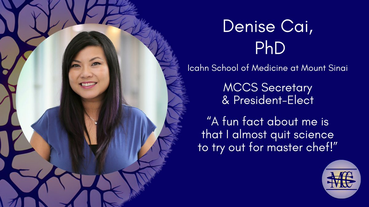 Molecular & Cellular Cognition Society (@mccstweets) on Twitter photo Meet the #MCCS25 officers!
Dr. <a href="/denisejcai/">Denise J. Cai, Ph.D.</a> is an Associate Professor at the Icahn School of Medicine at Mount Sinai. Her lab studies the neural underpinnings of learning & memory and develops imaging tools 🧠
Join us on November 13 & 14. Register here: event.fourwaves.com/MCCS25/pages Meet the #MCCS25 officers!
Dr. <a href="/denisejcai/">Denise J. Cai, Ph.D.</a> is an Associate Professor at the Icahn School of Medicine at Mount Sinai. Her lab studies the neural underpinnings of learning & memory and develops imaging tools 🧠
Join us on November 13 & 14. Register here: event.fourwaves.com/MCCS25/pages