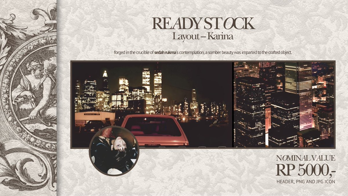 sedahrukma's tweet image. Help rt/repost? Thank you!

Ready-to-go 14 layout - Karina priced at RP 5,000,-/each includes png and jpg icon. Don’t hesitate to knock my dm if you’re interested.

#zonauang #zonajajan