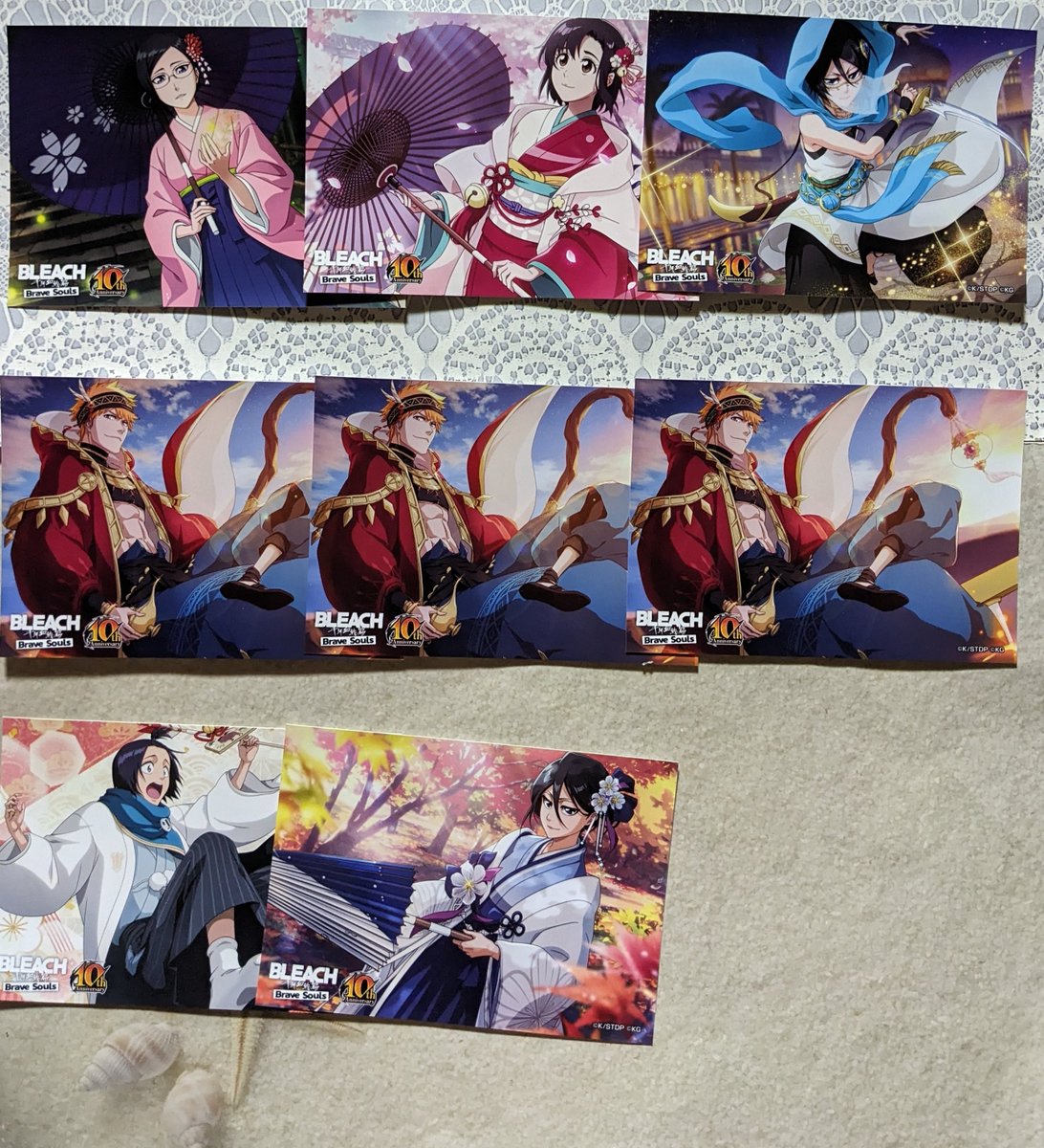 【交換:譲渡】BLEACH セブンイレブン ランダムブロマイド ブレソル

譲→
黒崎一護·朽木ルキア·雛森桃·伊勢七緒·山田花太郎

求→
グリムジョー·ノイトラ&gt;スターク·ウルキオラ·ザエルアポロ·藍染惣右介·市丸ギン

まとめて優先
譲渡の場合、一護·ルキアはその他合わせてのお取引だと助かります
#不二取