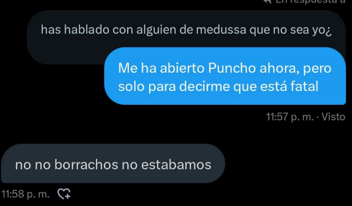 Puncho
Manzano
Hugo
Ivanolo
Iker
Yandrak

Se sabe que estan usando la excusa de que "estaban borrachos" durante la llamada, pero os adelanto que tenemos confirmacion de que no estaban borrachos

Ademas, se estan dedicando a borrar varios mensajes
+