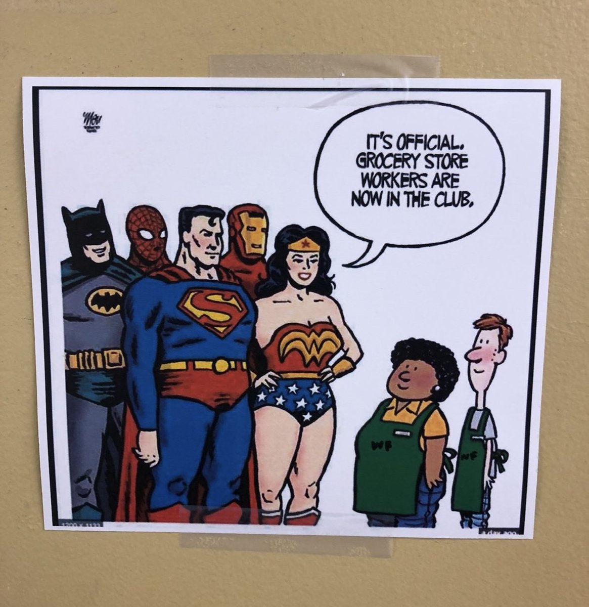 They put this in the break room instead of giving us hazard pay