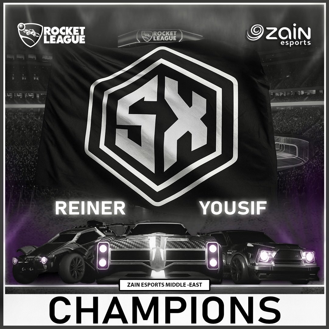 TeamSatex's tweet photo. ابطال بطولة زين ايسبورت للشرق الاوسط ! 🏆
@alireiner99 @xYousiiF 

Zain Esports Middle East Open Champions 🥇

#ZainEsports  #WeAreSatex #RocketLeague #rlclips https://t.co/a3beKeNzro