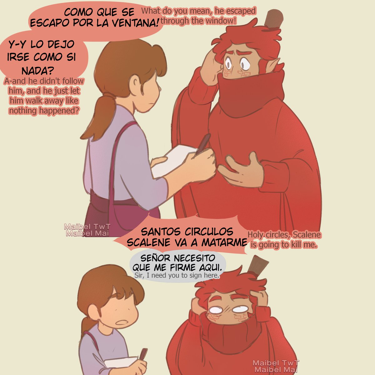 3Maibel's tweet photo. (parte 6)
Euclid sufrió mucho buscando a Billy por todas partes. molestar a Billy poniéndole peso a sus acciones en la escuela no le salió tan bien xdd
#bill #babybill #BillCipher #GravityFallsAu #scalenecipher #euclidcipher #outsidersAU #GravityFalls https://t.co/fCKyAPLJdq