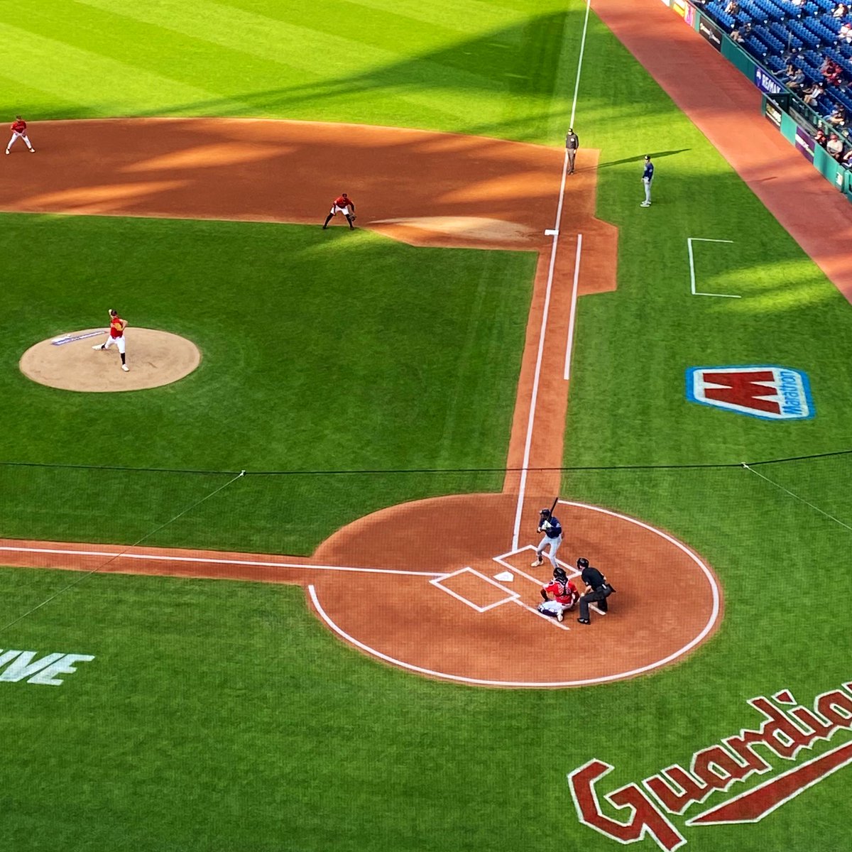 RoadDawg58's tweet photo. And we are underway at the corner of Carnegie & Ontario for the @RaysBaseball vs @CleGuardians!
#OurCLE #ForTheLand #GuardsBall https://t.co/NUEKw5KHgr