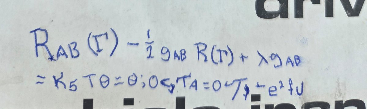 HellsideW's tweet image. This equation is mathematically perfect! 
The Holy Grail of modern physics:
THE GOD EQUATION!
#physics
#UnifiedFieldTheory 
#5DSpacetime