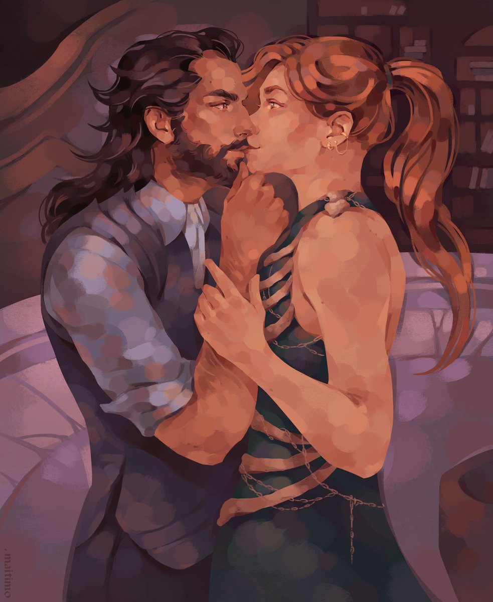 Daphne Ingellvar and Lucanis. What a lovely scene! Commission painting 🥰

#Rookanis #LucanisDellamorte #DragonAge #DragonAgeTheVeilguard