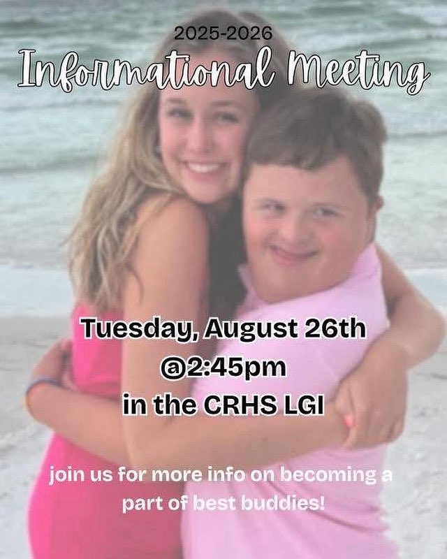REPOST! #CPOE 
Spread the word! We are having an informational meeting tomorrow in LGI directly after school. 
It’s an excellent club if you want to make friends or become a friend to a student with a disability. You will be guided and mentored by our awesome officers &amp; sponsors.