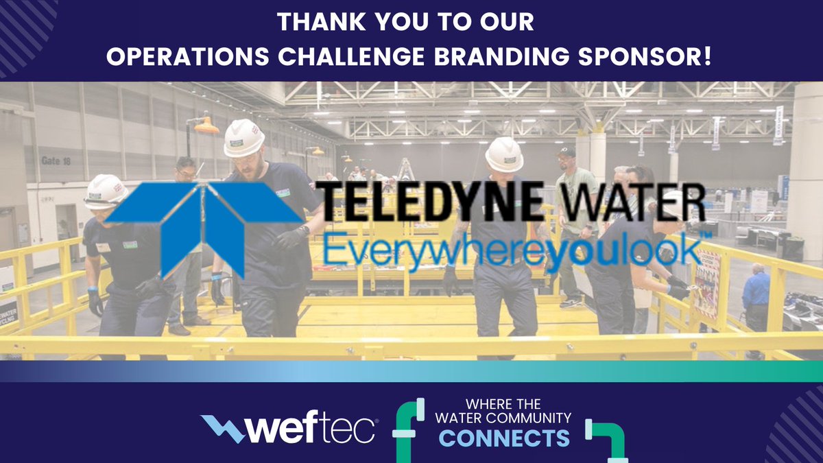 WEFTEC's tweet image. Do you have what it takes?! Day two of the #opschallenge is in full swing! Come see the event that best showcases the diverse skills needed for top-tier #watersector talent!

Huge thank you to #WEFTEC25 Ops Challenge Branding Sponsor Teledyne Technologies Inc.!
