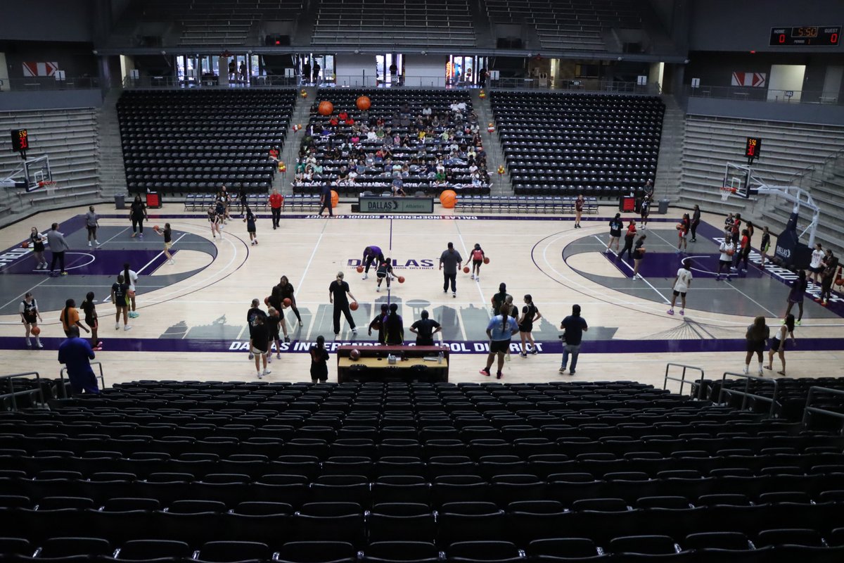 Dallas Wings guard and overall No. 1 WNBA Draft pick <a href="/paigebueckers1/">Paige Bueckers</a> visited Ellis Davis Field House Monday to conduct clinic with Verizon sweepstakes winners and Dallas ISD women's basketball student-athletes. #PlayBIGDallas