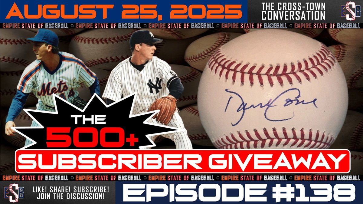 🚨⚾️🚨 EPISODE #138 🚨⚾️🚨

THE @RHOBACK RUNDOWN
🚇 The Empire Express
🧩 Lineup Card
📈 New York Strike Exchange 
⚾️ The 500+ Subscriber Giveaway

LIVE at 8:00 PM EST / 5:00 PM PDT on @Instagram, <a href="/X/">X</a> and <a href="/YouTube/">YouTube</a>!

youtube.com/live/C97dvDXIs…

#LGM #RepBX