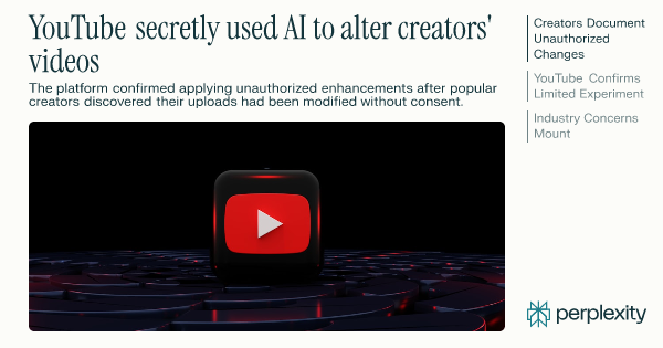 Imagine you upload a video to YouTube and then they alter it without your knowledge or permission using AI

That's what YouTube does now

We don't do that on Odysee