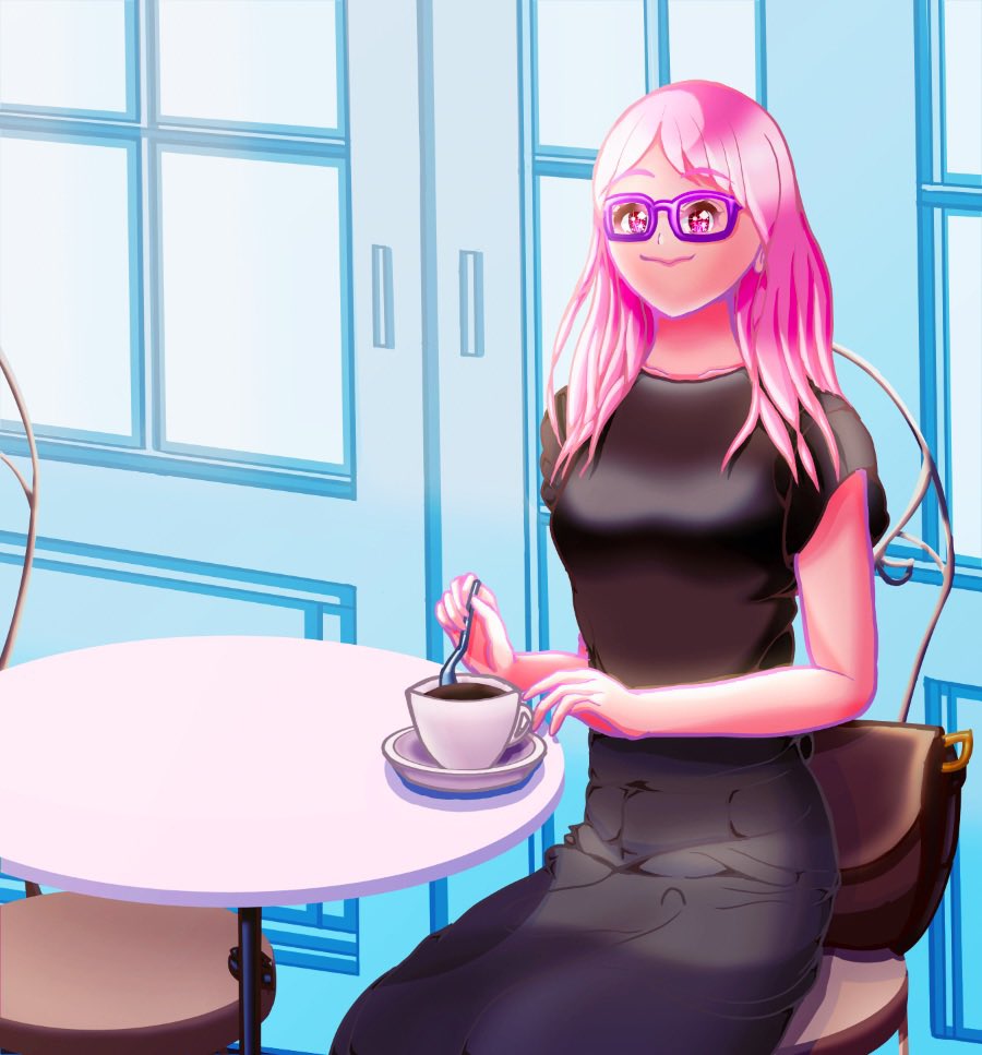 「夏のカフェで」
#創作 #オリジナル #oc
#絵描きさんと繋がりたい
#夏の創作クラスタフォロー祭り
#イラスト好きな人と繋がりたい
#デジタルイラスト