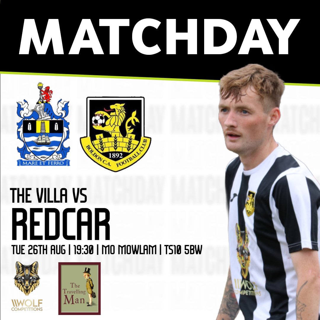 Ready to go👊

🆚 <a href="/redcartownfc/">Redcar Town FC</a>  
🏟️ Mo Mowlam | TS10 5BW
🕣 19:30
🤝 Wolf Competitions | The Travelling Man

#REDvBOL | #BoldonCA