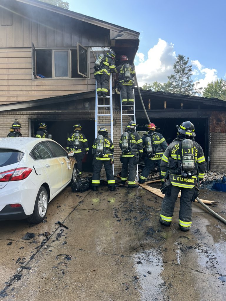 Structure Fire- 11000 block of Russell Ave.  Fire contained to attached garage with smoke damage throughout the house.  No injuries and cause is under investigation.
