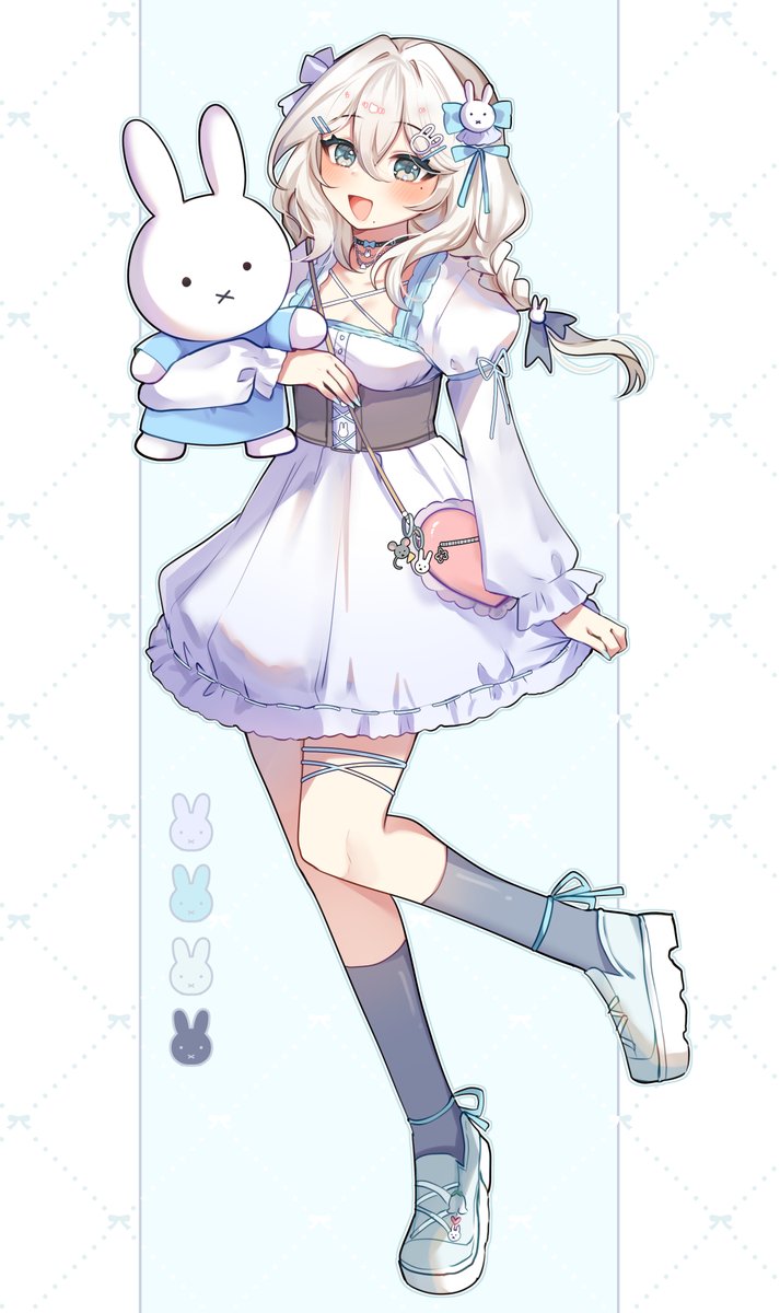 i drew a pretty lady with her miffy for her birthday💙#nezumillust