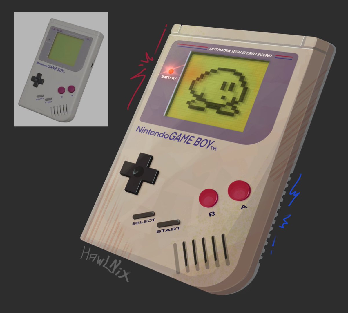 HawlNix's tweet photo. Gameboyyyyy peakkkk. 😜😜
#PropDesign #DailyObject #Nintendo https://t.co/WSLKNPX7lj