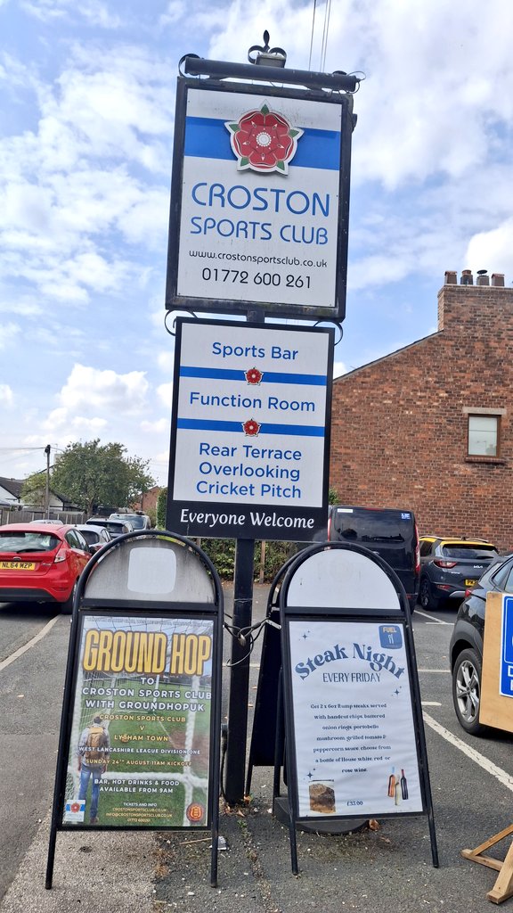 Croston Sports 0 - 0 Lytham Town West Lancashire League Division One
Att 371

Sunday's early kick-off in the inaugral West Lancs Hop was just about as entertaining no score draw as you'll see! 

Great hosts (anywhere that hands out free biscuits can do no wrong)! #groundhopping