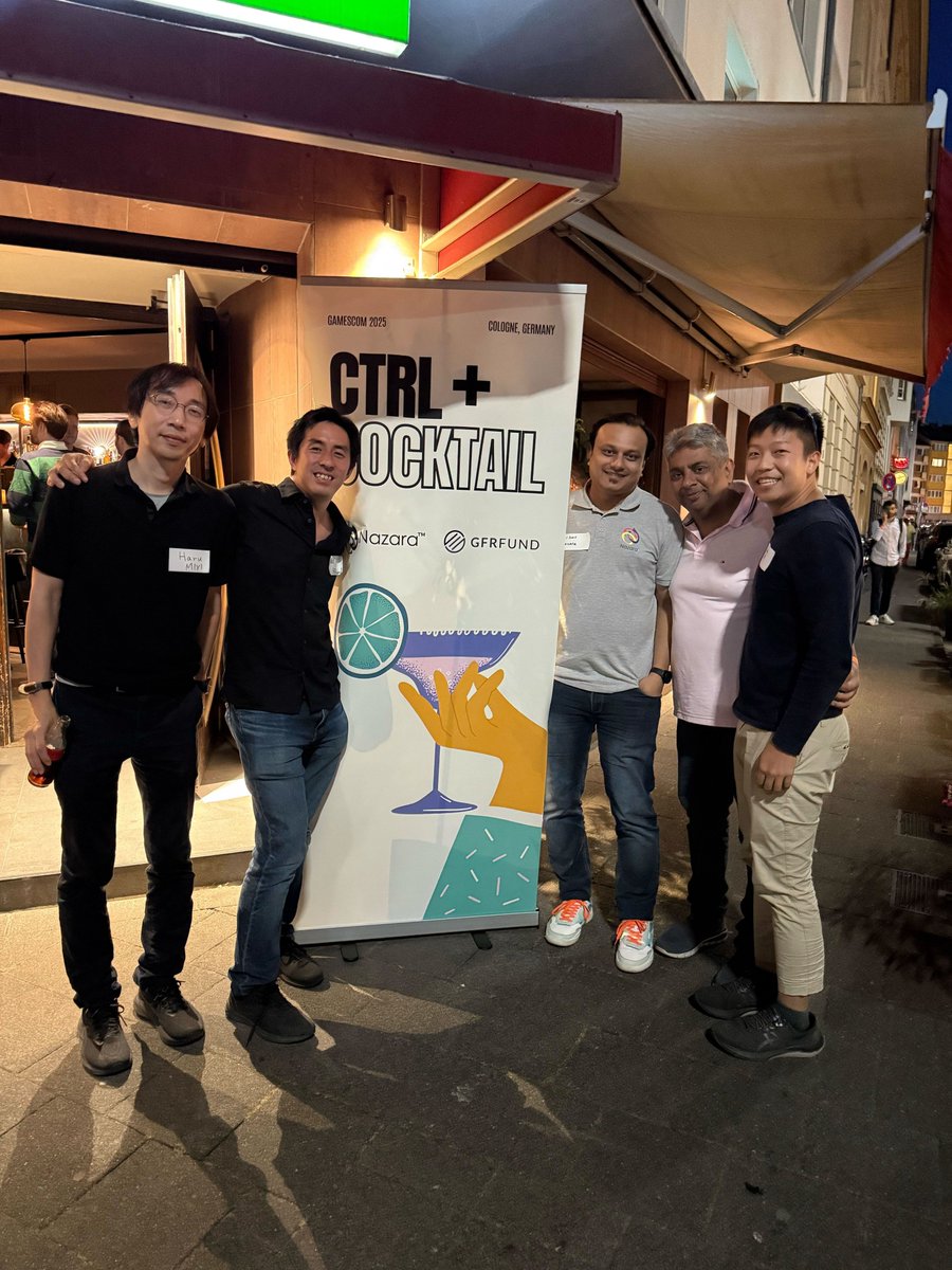 During #gamescom2025, our team had the honor of hosting 🍸 "CTRL + Cocktail" with Nazara Technologies, bringing together founders and VCs to enjoy great conversations and drinks! 🥳 

We're grateful to be back at Gamescom and have made even more unforgettable memories here.