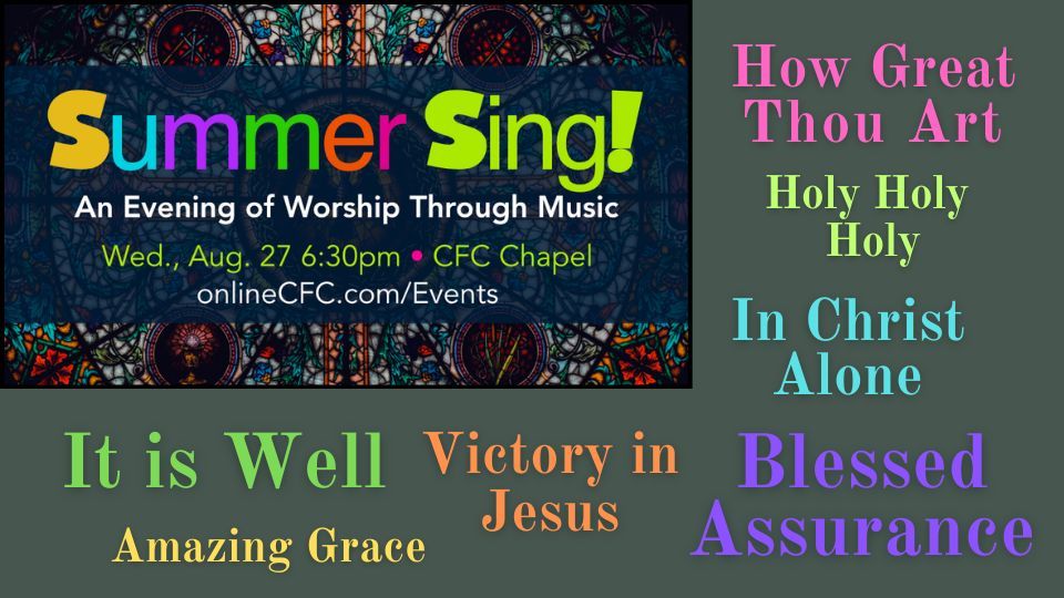 onlinecfc's tweet image. Do you love to sing these beloved hymns?   Join us Wednesday night!