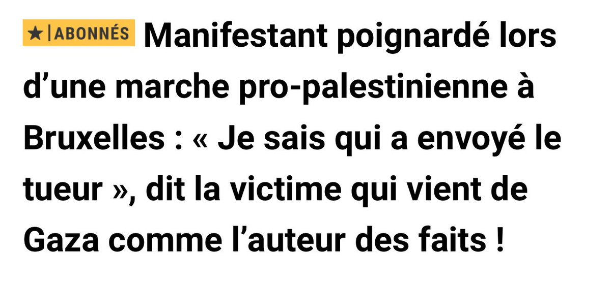 Tout le monde savait de toute façon. 
L’agressé est de Gaza et l’agresseur aussi…