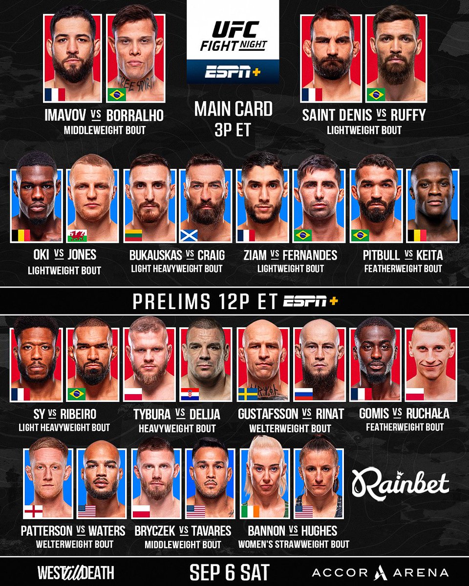 #UFCParis on September 6th 🤯

#ufc #mma #combatsports #paris #Fighter