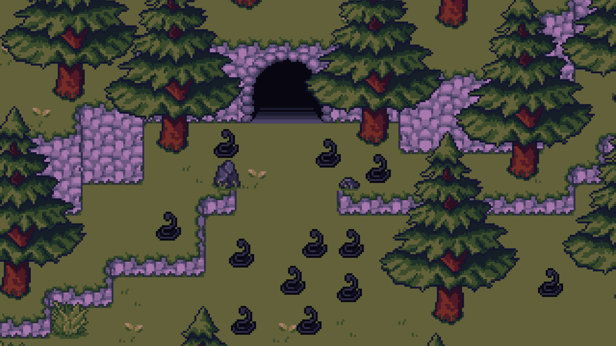 DawnstoneGame's tweet photo. Working on our first boss fight 🐍 Can you guess who lives inside this cave? #SecretOfDawnstone #IndieGame https://t.co/yrjcmEYfpF