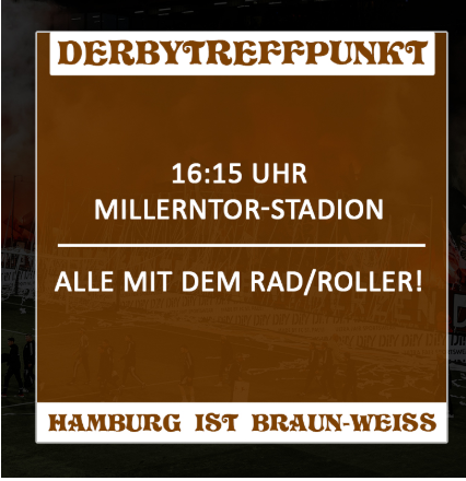 Mit dem Rad und Roller zum Derby 😂 Fanmarsch/fahrt  mit Fahrradpolizei dann wohl zusammen.

#HSV