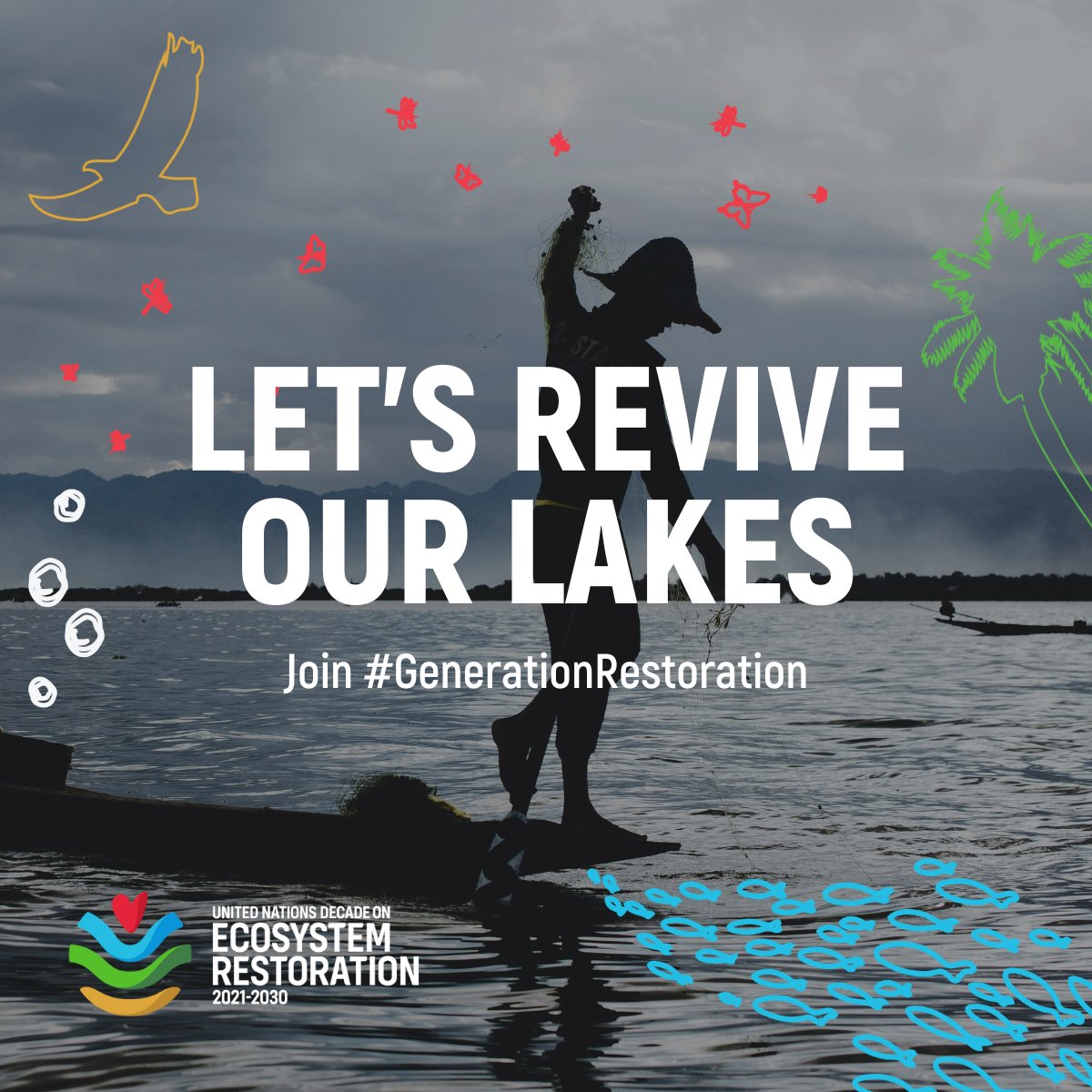 🌊 It's #WorldLakeDay!

Did you know?

🌏Lakes hold most fresh water on Earth
⬇️They are degrading faster than any other ecosystem on the planet
🫵You can do something about it

Learn what action to take to revive lakes: decadeonrestoration.org/lakes

#GenerationRestoration