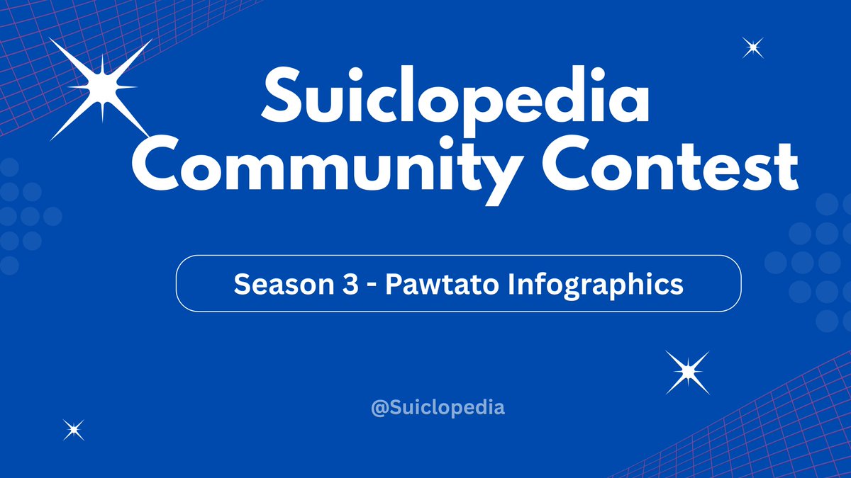 Fashionidsta (@threadpins) on Twitter photo SUICLOPEDIA COMMUNITY CONTEST β PAWTATO SPECIAL
Season 3 of our community contest is here! π
This time, weβre shining the spotlight on <a href="/PawtatoFinance/">Pawtato Finance | Sui</a> with an infographic challenge.
Prize Pool: $250
1st β $65
2nd β $50
3rd β $40
4th β $30
5th β $20
Also, 3 lucky followers SUICLOPEDIA COMMUNITY CONTEST β PAWTATO SPECIAL
Season 3 of our community contest is here! π
This time, weβre shining the spotlight on <a href="/PawtatoFinance/">Pawtato Finance | Sui</a> with an infographic challenge.
Prize Pool: $250
1st β $65
2nd β $50
3rd β $40
4th β $30
5th β $20
Also, 3 lucky followers