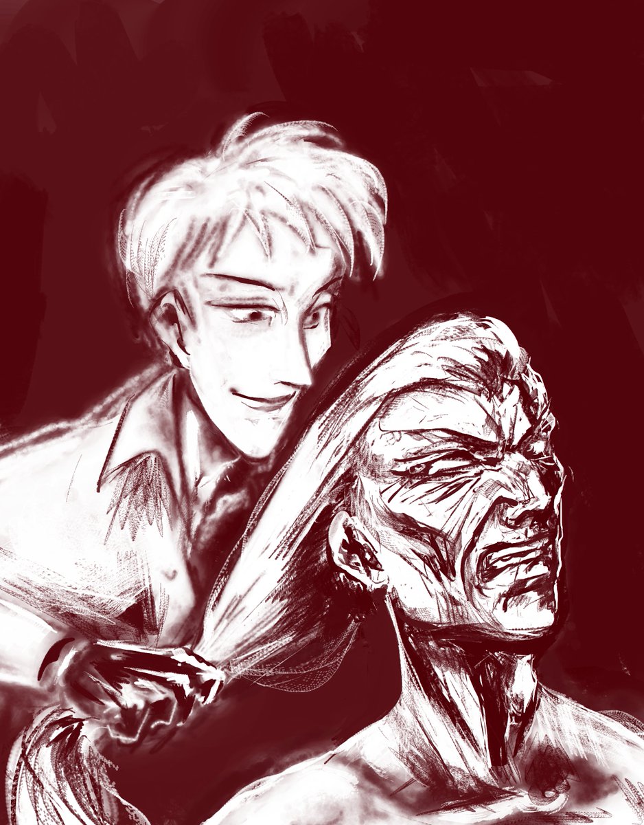 Hair/Adrenaline/Glove for #akawashiweek2025 !  Few things more humbling than really struggling with drawing a favorite character's face.  Honestly I cleaned up Washizu's face for this but it lost a lot of energy so I just used the sketch.