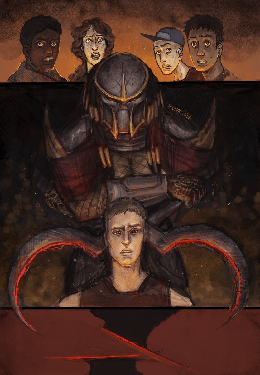 Sabres first hunt on Earth #yautja #predator #alien #art