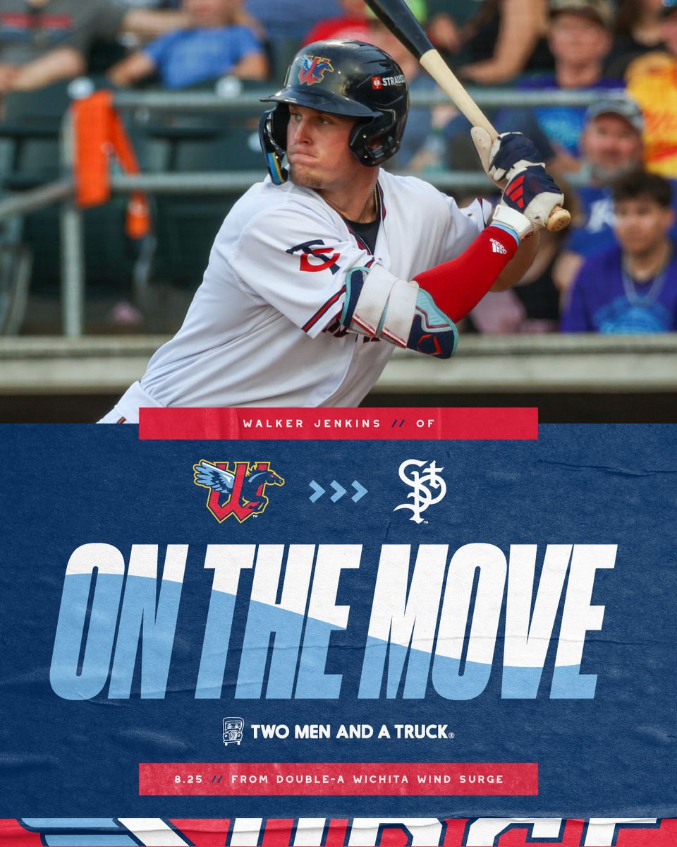 Captain America Arrives: Twins Top Prospect, <a href="/WalkerJenkins6/">Walker Jenkins</a> , To Join Saints In Toledo As Next TWO MEN AND A TRUCK Call Up From <a href="/WindSurgeICT/">Wichita Wind Surge</a> 

Story: milb.com/st-paul/news/c…