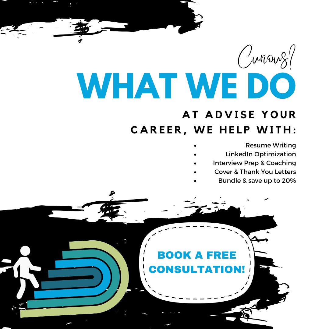 AdviseUrCareer's tweet image. Feel stuck in your job search?
Resume not landing interviews?
Thinking of a career switch?

We’ve helped hundreds clarify their value and get noticed.
Free consult. Real results. Let&apos;s take the next step—together.
#CareerCoach #ResumeHelp