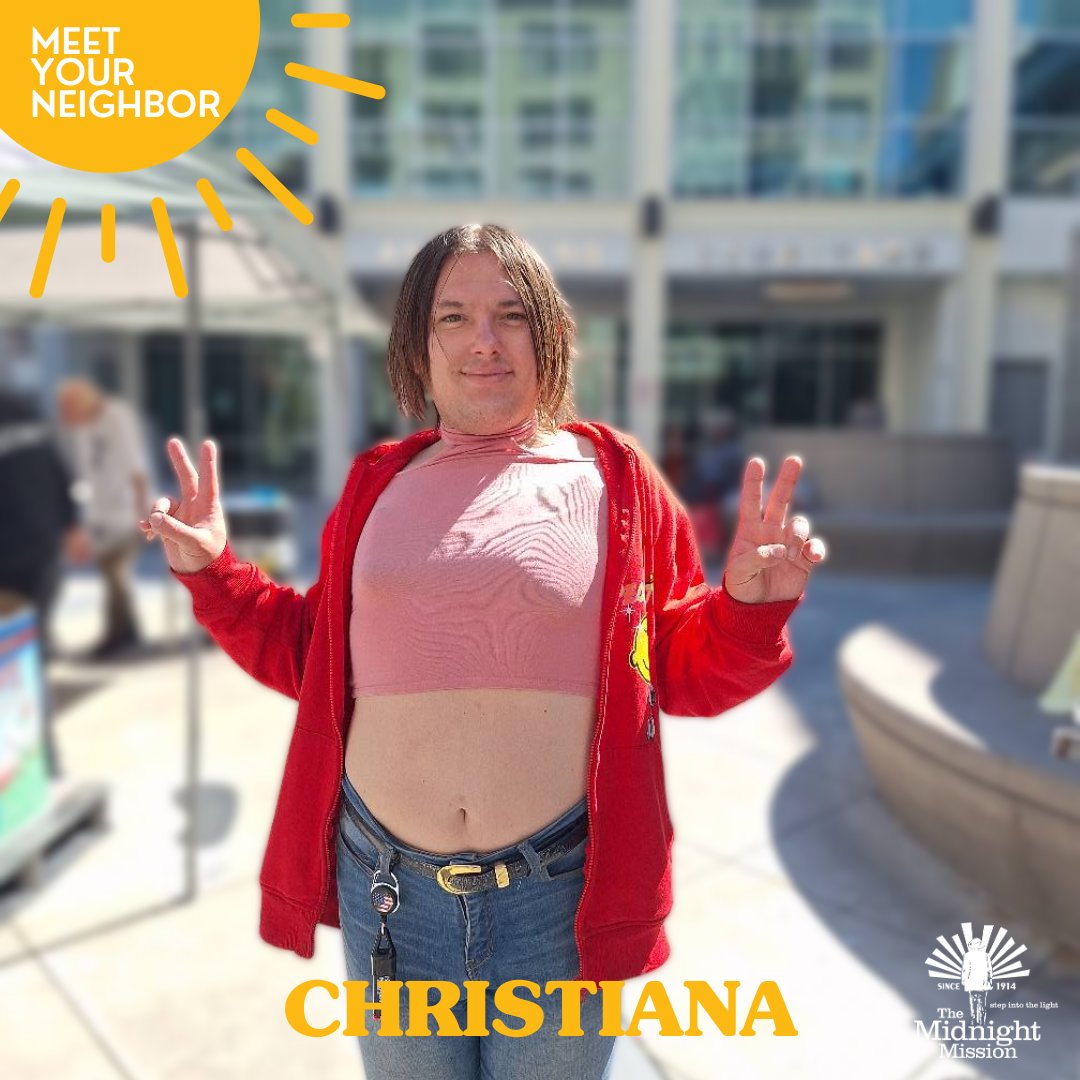 midnightmission's tweet image. Christiana came to Los Angeles after feeling like an outcast in her hometown. She longed for a place where she could be accepted for who she truly is. At The Midnight Mission, Christiana found more than shelter, she found people who treat her with dignity and respect.